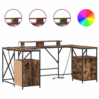 Scrivania Rovere fumo 182 x 101 x 87.5 cm Legno multistrato