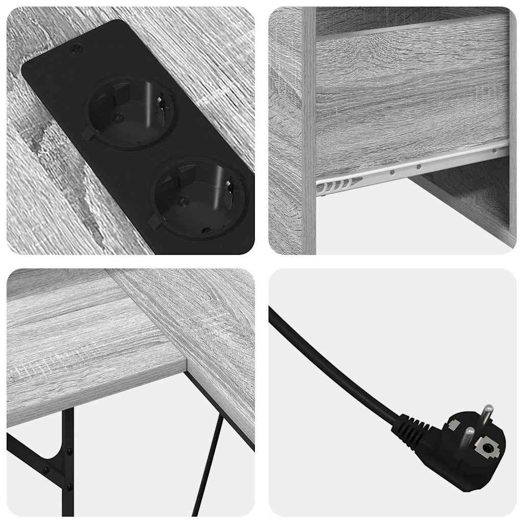 Scrivania Grigio sonoma 182 x 101 x 87.5 cm Legno multistrato