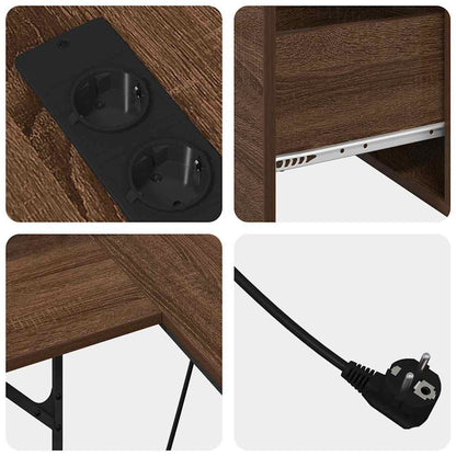 Scrivania Rovere marrone 182 x 101 x 87.5 cm Legno multistrato