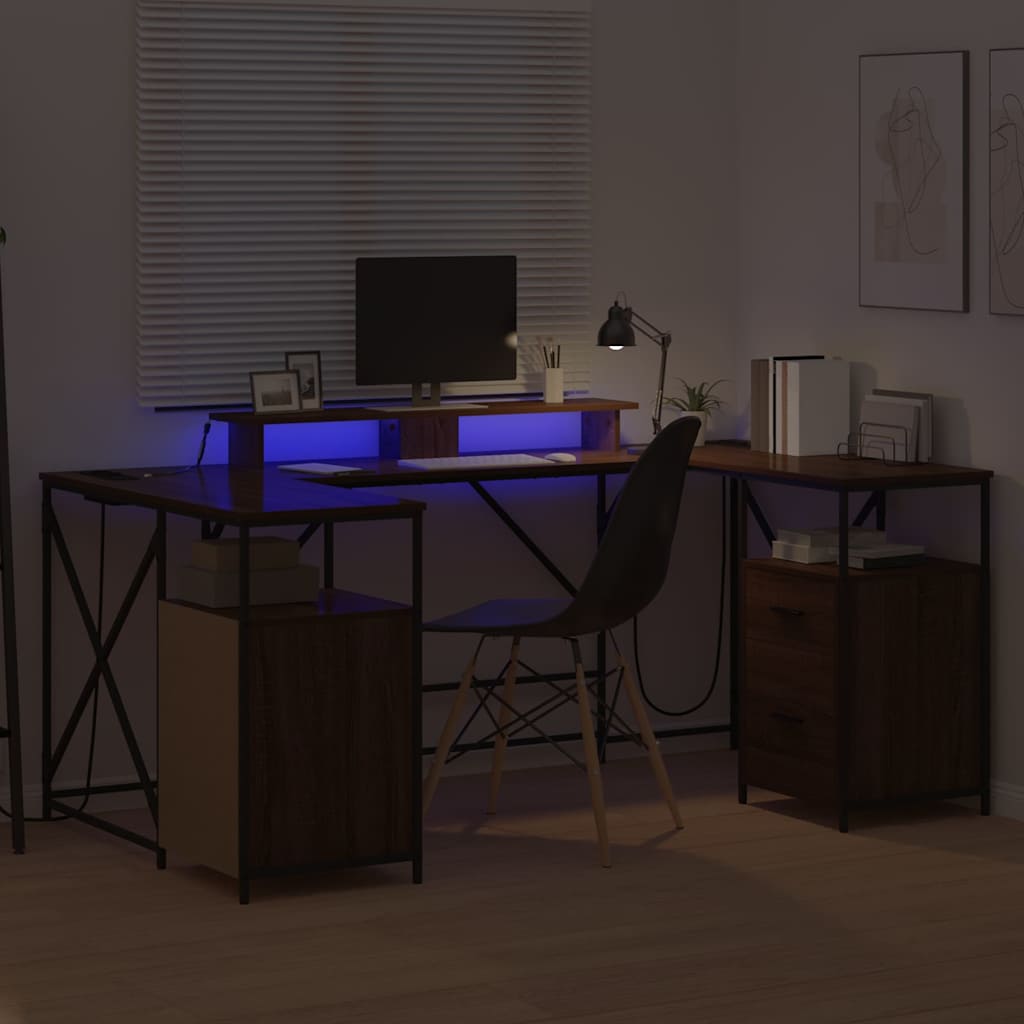 Scrivania Rovere marrone 182 x 101 x 87.5 cm Legno multistrato