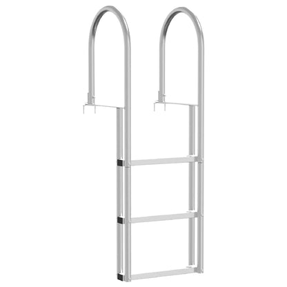 Scala da molo a 3 gradini Argento 45 x 11,5 x 134 cm Alluminio | homemem39
