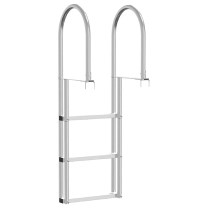 Scala da molo a 3 gradini Argento 45 x 11,5 x 134 cm Alluminio | homemem39