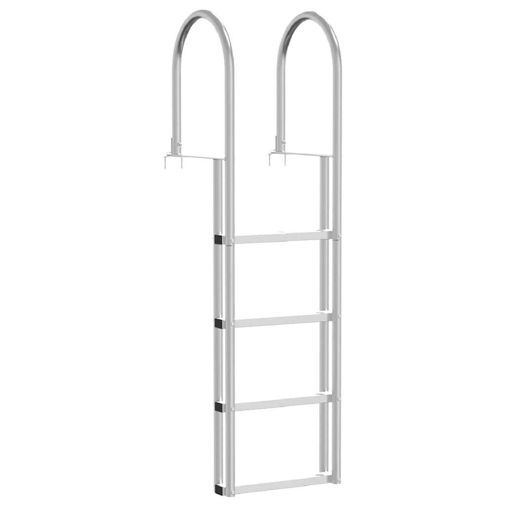 Scala da Dock a 4 Gradini Argento 45 ×11,5 ×162 cm Alluminio | homemem39