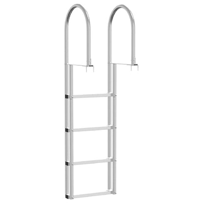 Scala da Dock a 4 Gradini Argento 45 ×11,5 ×162 cm Alluminio | homemem39