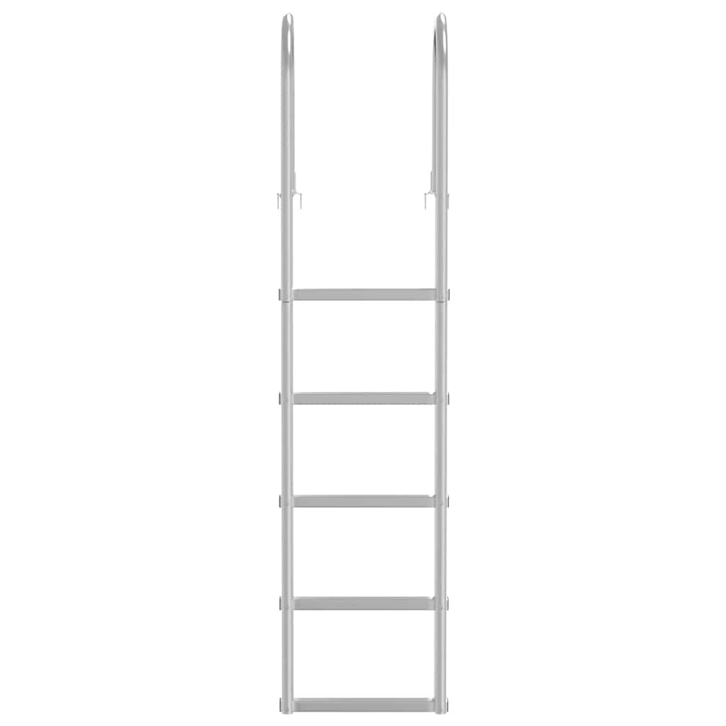 Scala da Dock a 5 Gradini Argento 45 ×11,5 ×190 cm Alluminio | homemem39