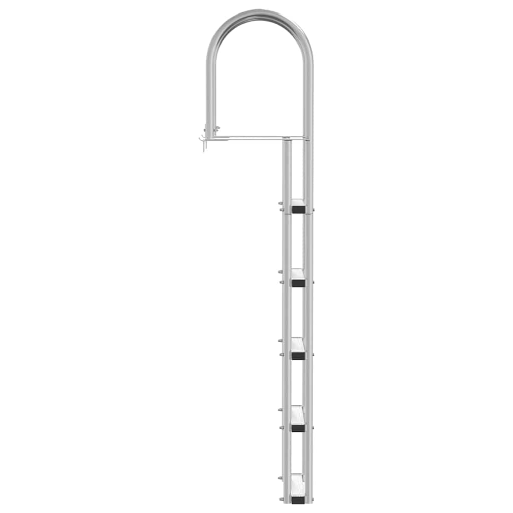 Scala da Dock a 5 Gradini Argento 45 ×11,5 ×190 cm Alluminio | homemem39