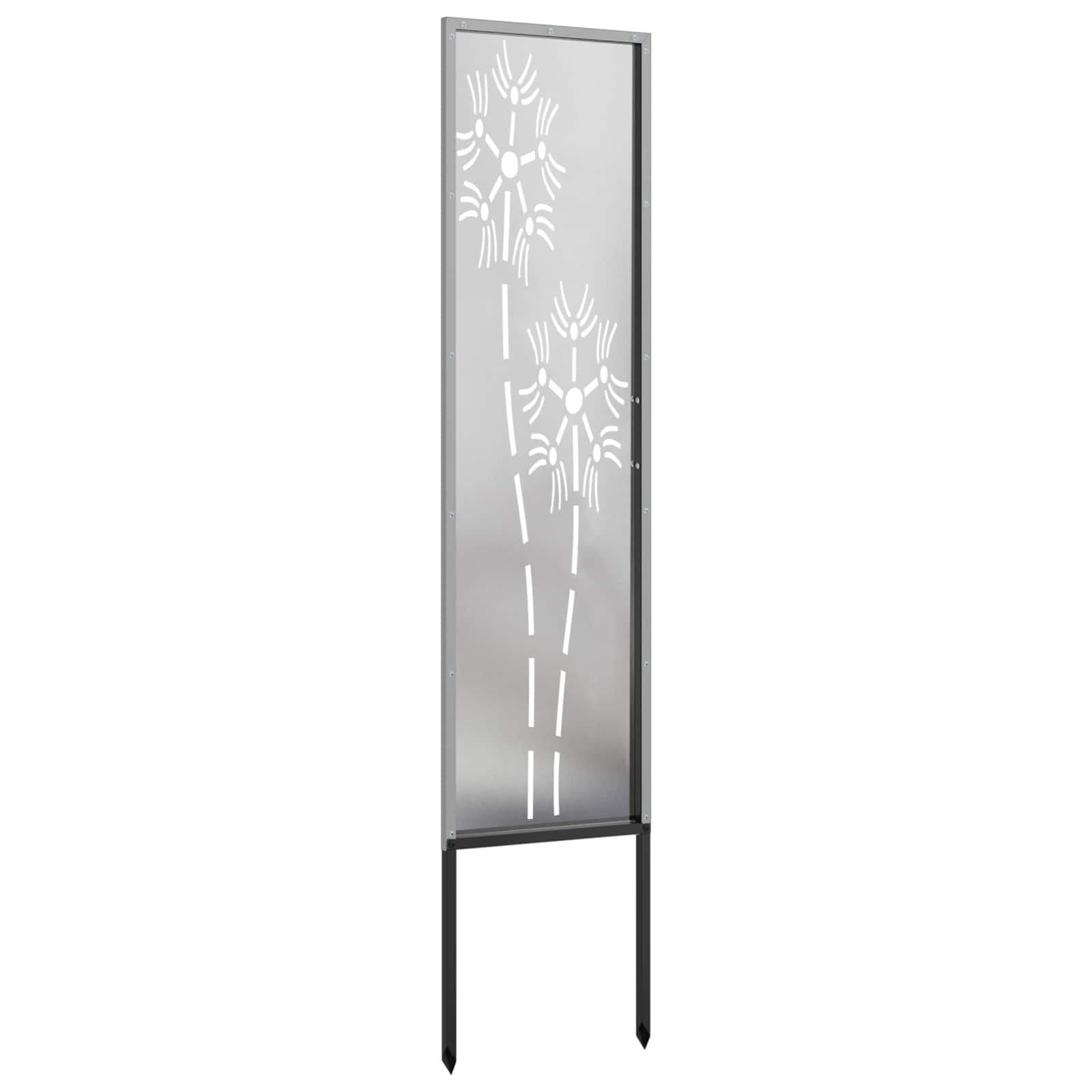 Schermo per privacy in giardino Traforo Argento 32 x 140 cm | homemem39