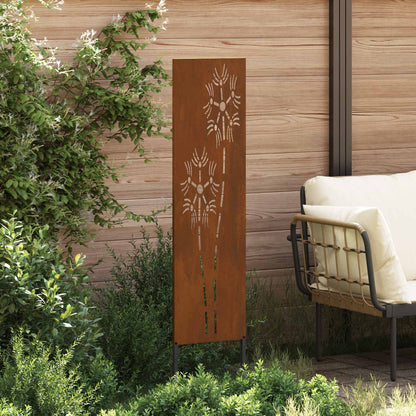 Schermo per privacy in giardino Traforo Ruggine 32 x 140 cm