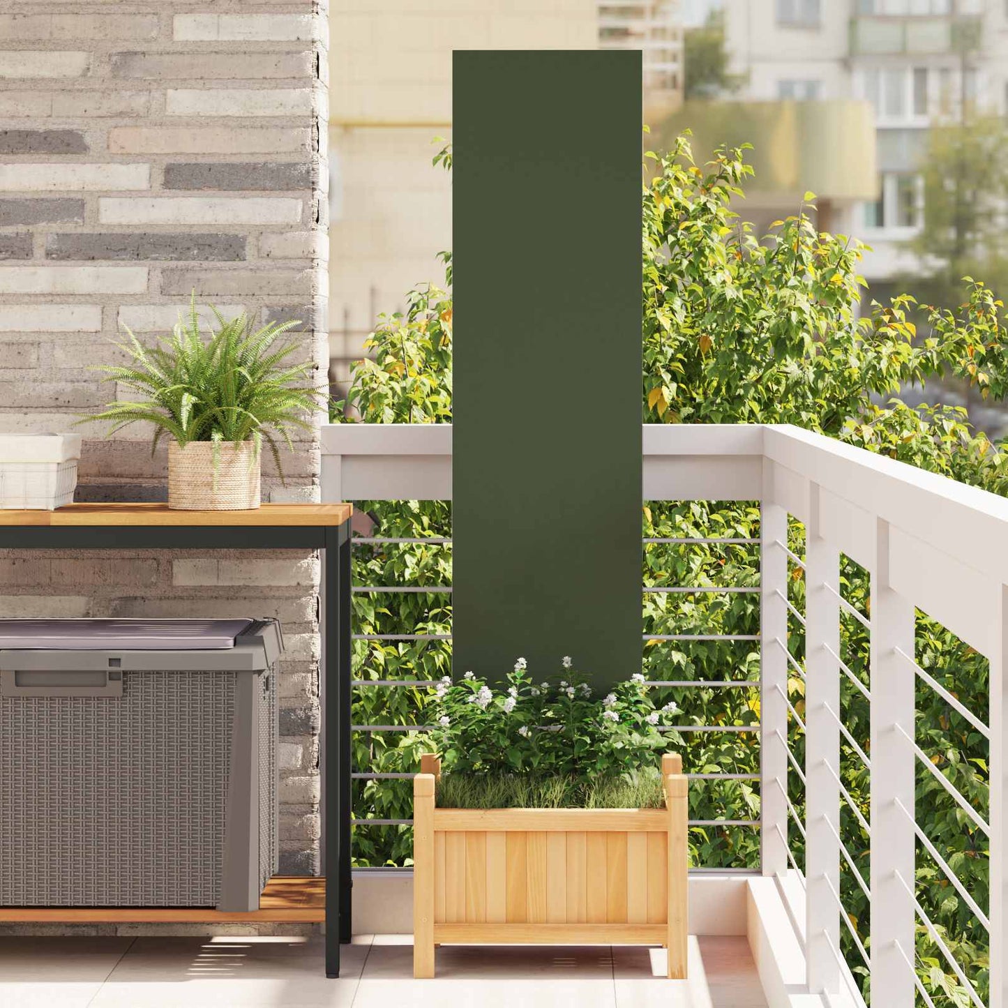 Schermo per privacy in giardino Oliver verde 32 x 140 cm | homemem39