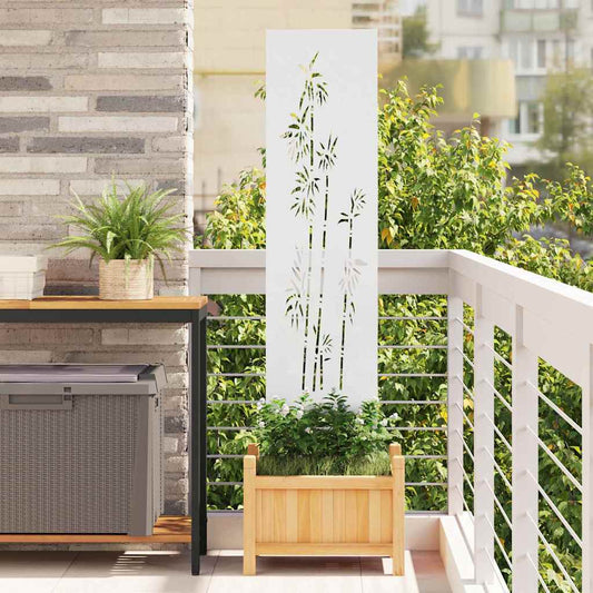 Schermo per privacy in giardino Floreale Bianco 32 x 140 cm