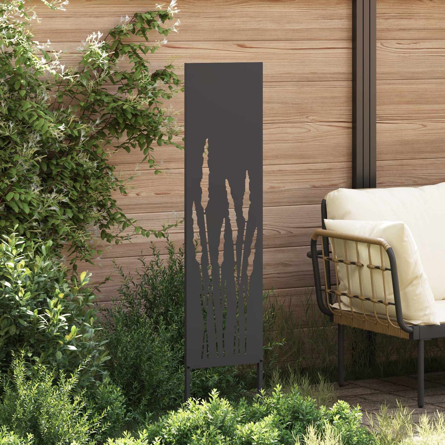 Schermo per privacy in giardino Traforo Nero 32 x 140 cm