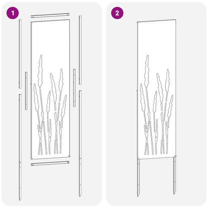 Schermo per privacy in giardino Traforo Argento 32 x 140 cm