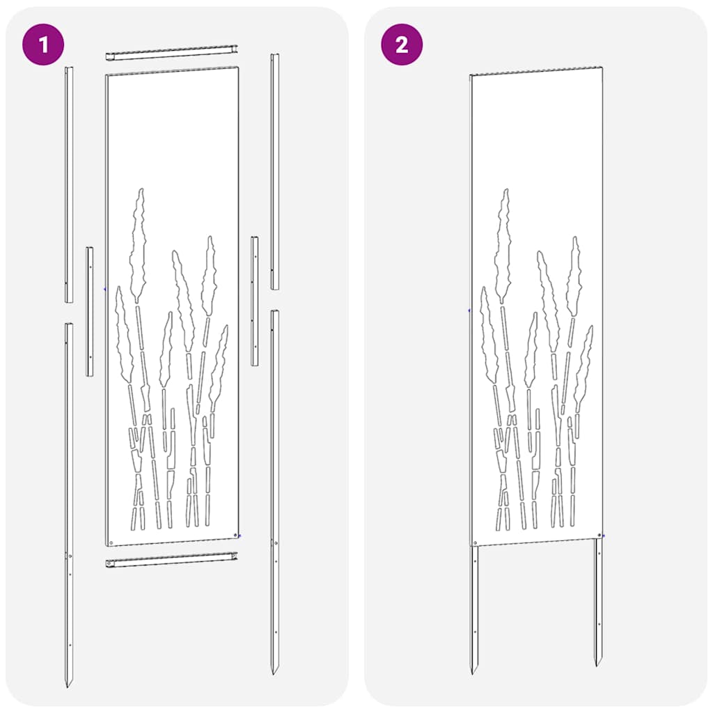 Schermo per privacy in giardino Traforo Argento 32 x 140 cm