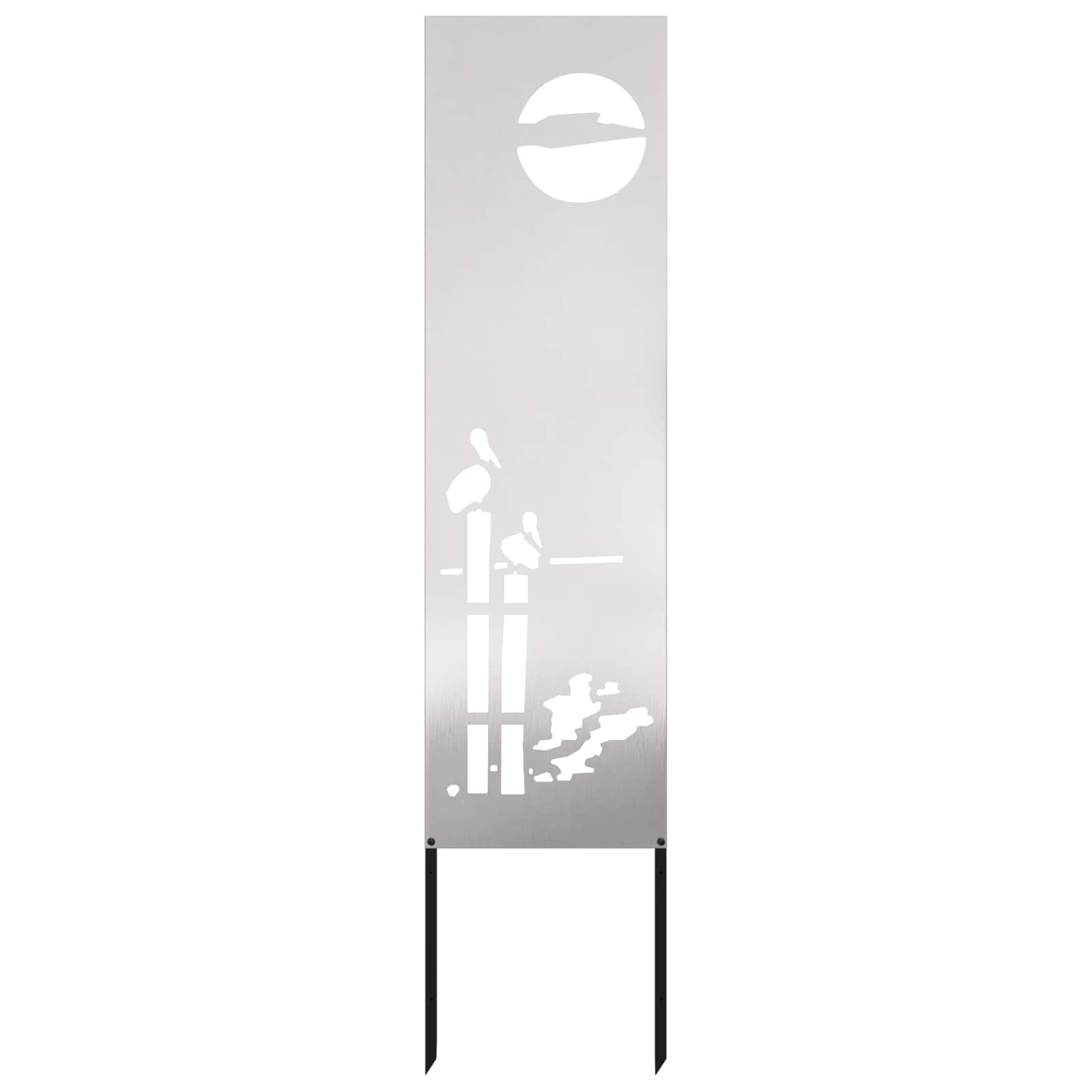 Schermo per privacy in giardino Traforo Argento 32 x 140 cm | homemem39