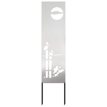 Schermo per privacy in giardino Traforo Argento 32 x 140 cm | homemem39