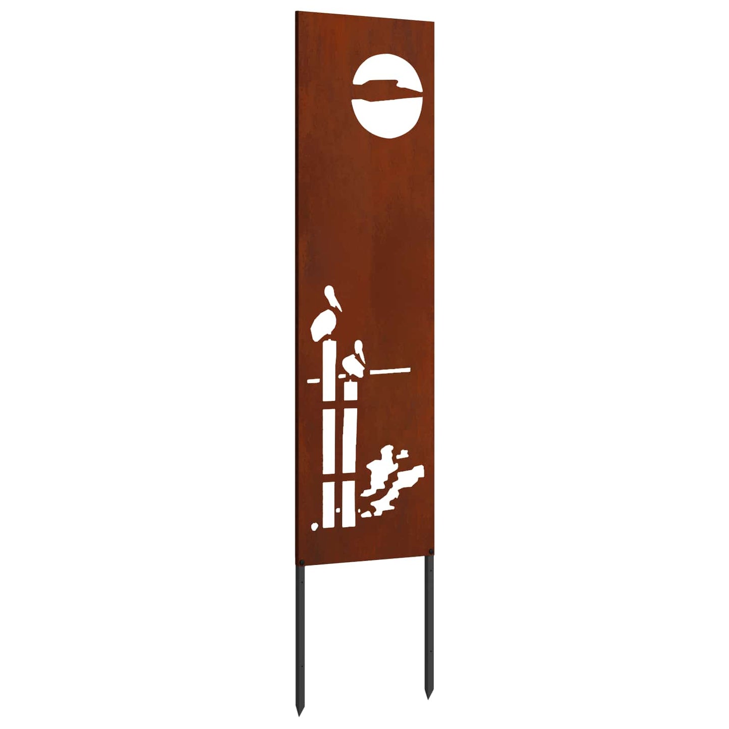 Schermo per privacy in giardino Traforo Ruggine 32 x 140 cm