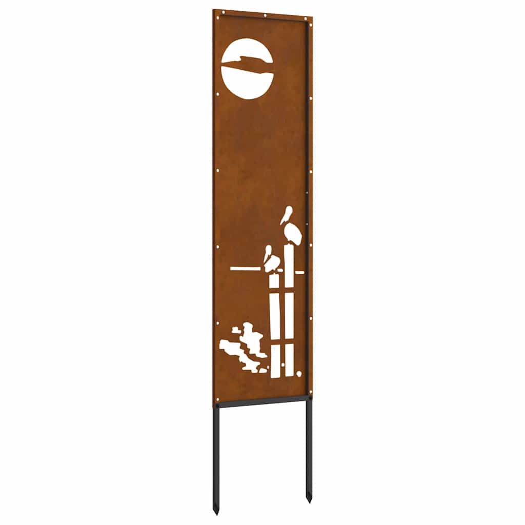 Pannello Decorativo da Giardino Altro Ruggine 32 x 140 cm