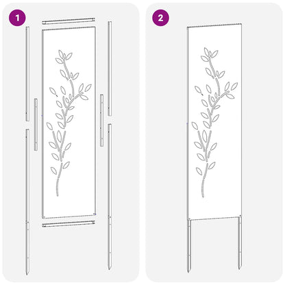 Schermo per privacy in giardino Floreale Bianco 32 x 140 cm