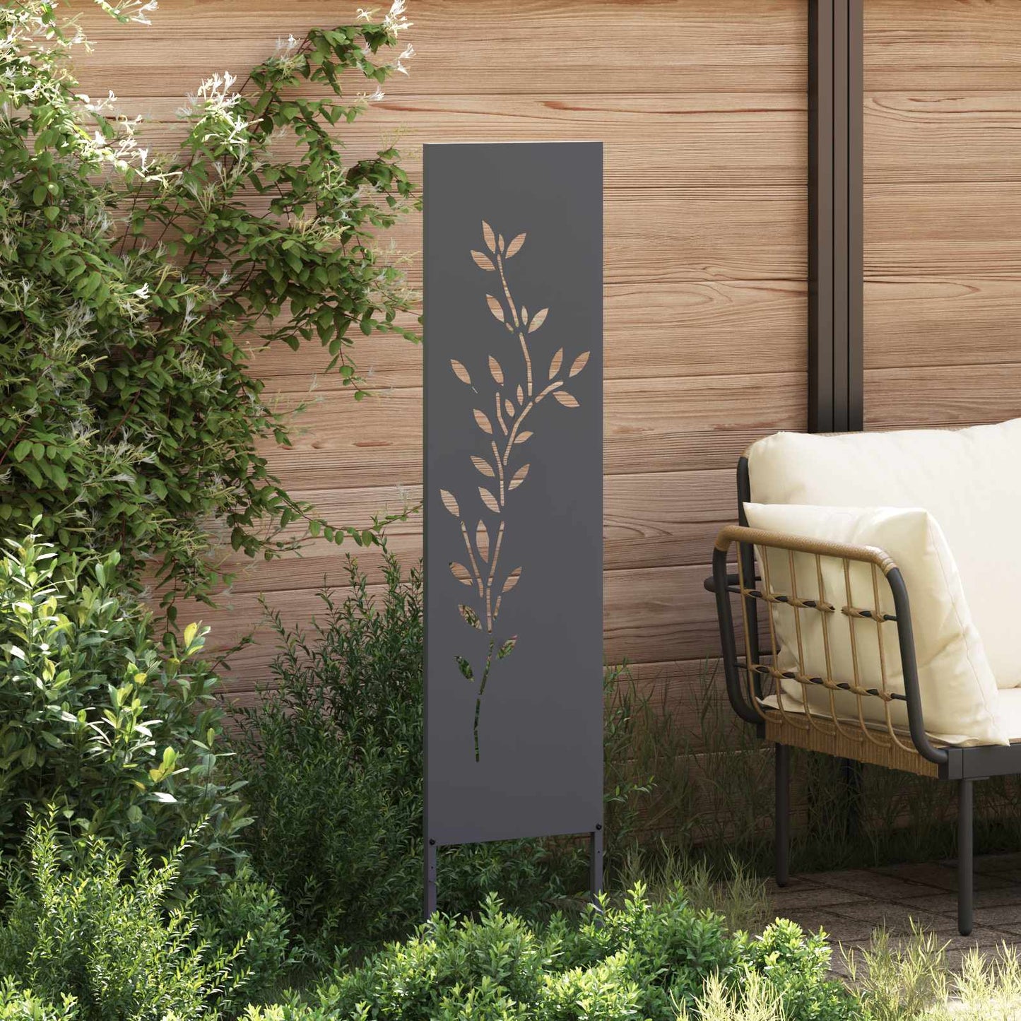 Schermo per privacy in giardino Floreale Antracite 32 x 140 cm | homemem39