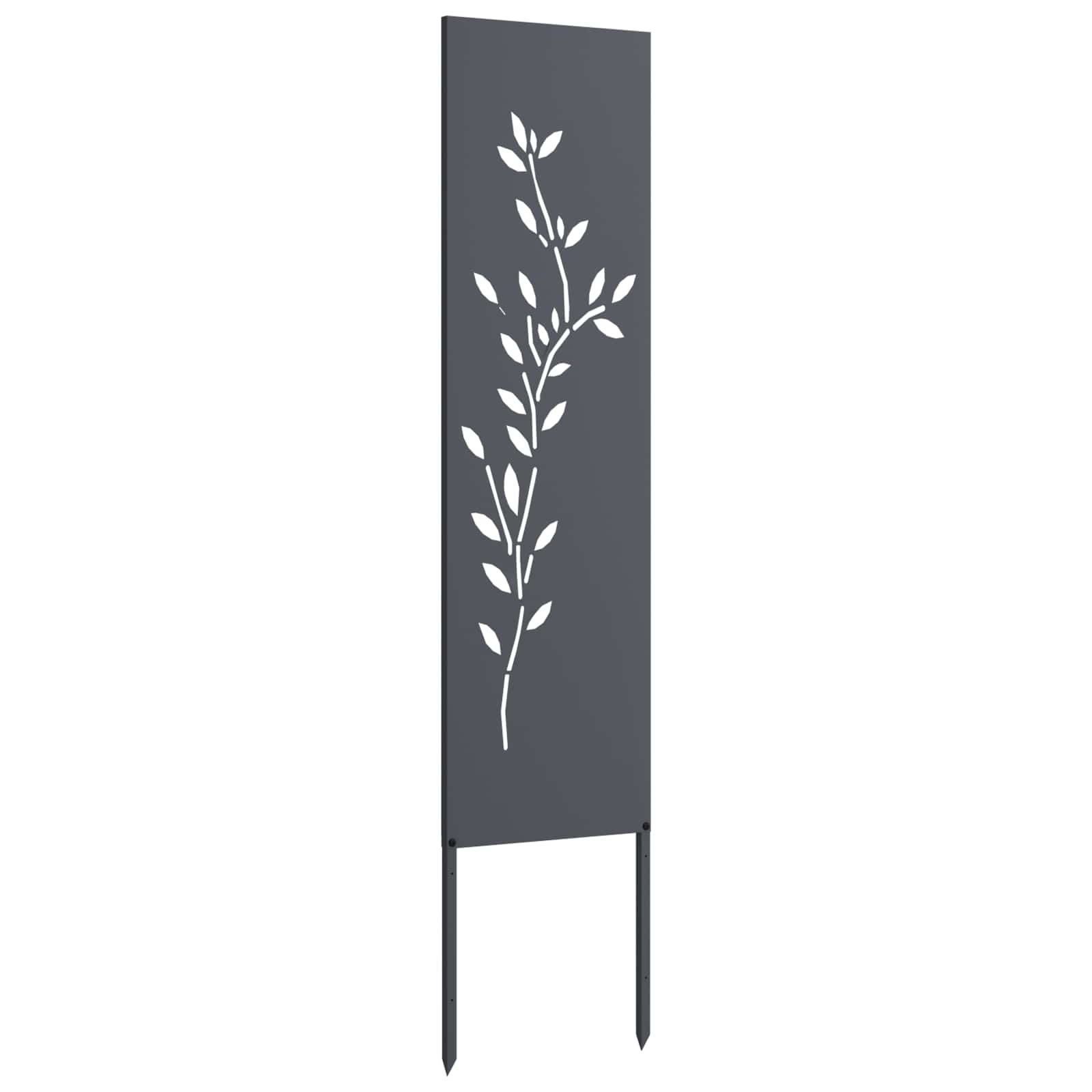 Schermo per privacy in giardino Floreale Antracite 32 x 140 cm | homemem39