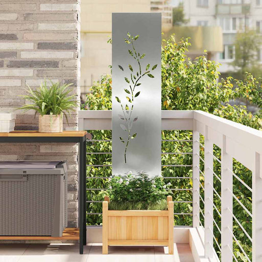 Pannello Decorativo da Giardino Altro Argento 32 x 140 cm