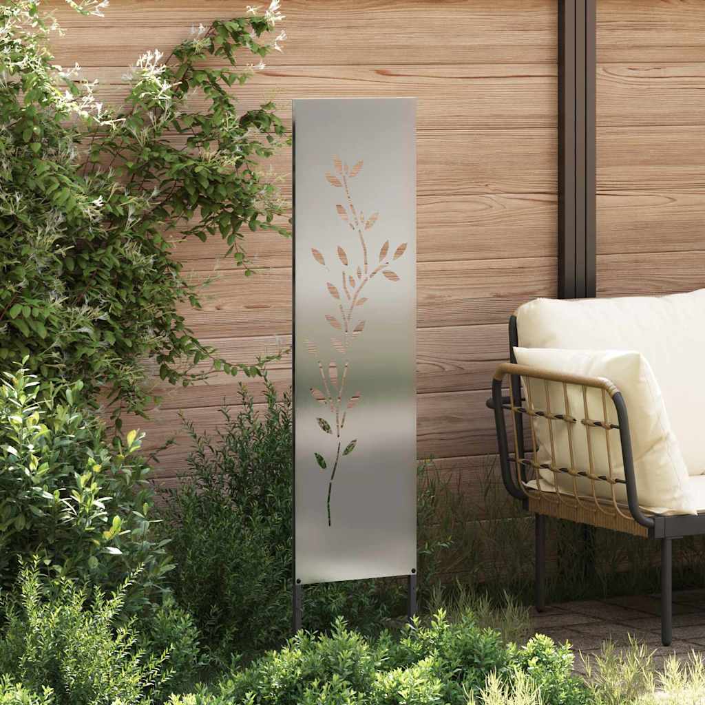 Pannello Decorativo da Giardino Altro Argento 32 x 140 cm