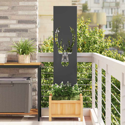 Pannello Decorativo da Giardino Stampa animale Nero 32 x 140 cm
