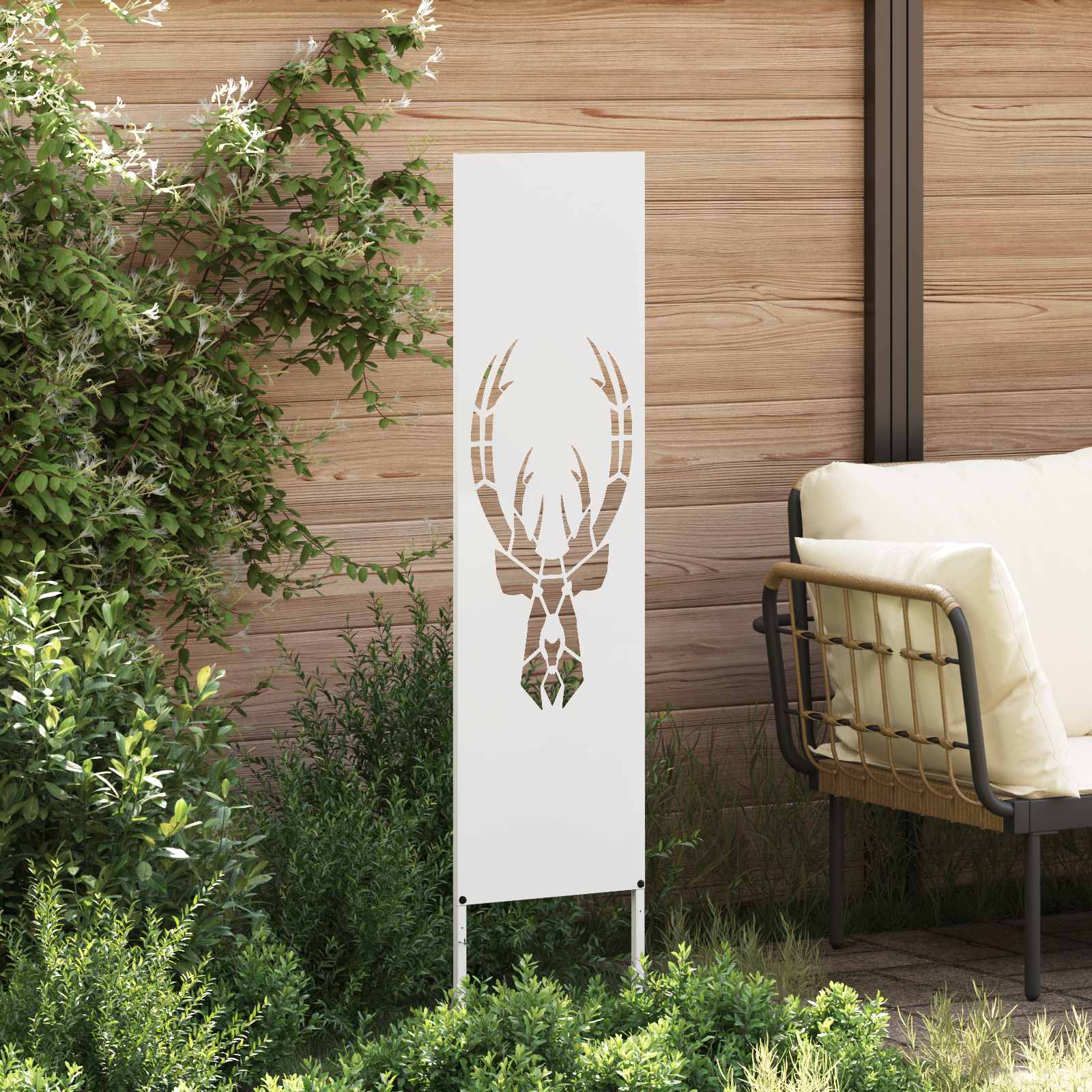 Schermo per privacy in giardino Bianco 32 x 140 cm | homemem39