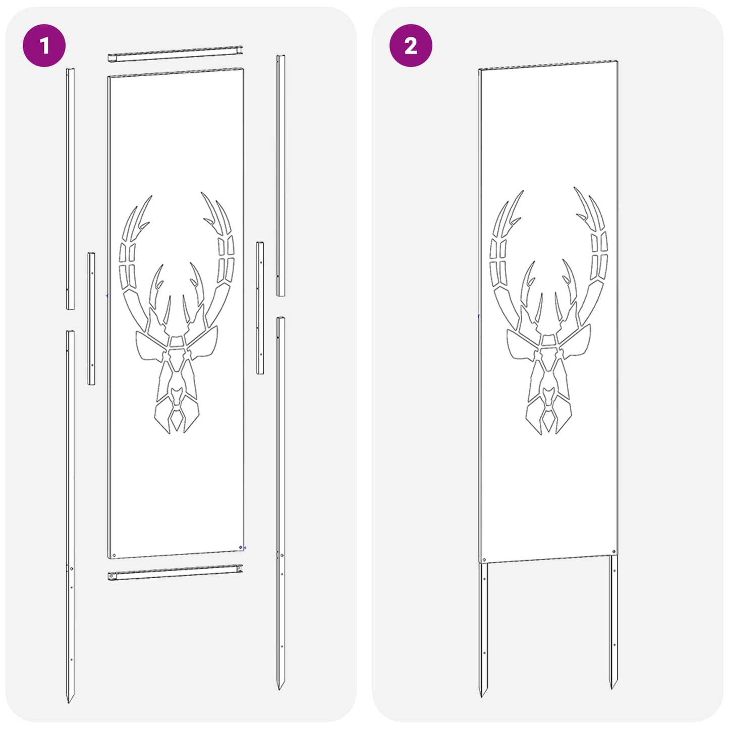 Schermo per privacy in giardino Argento 32 x 140 cm | homemem39