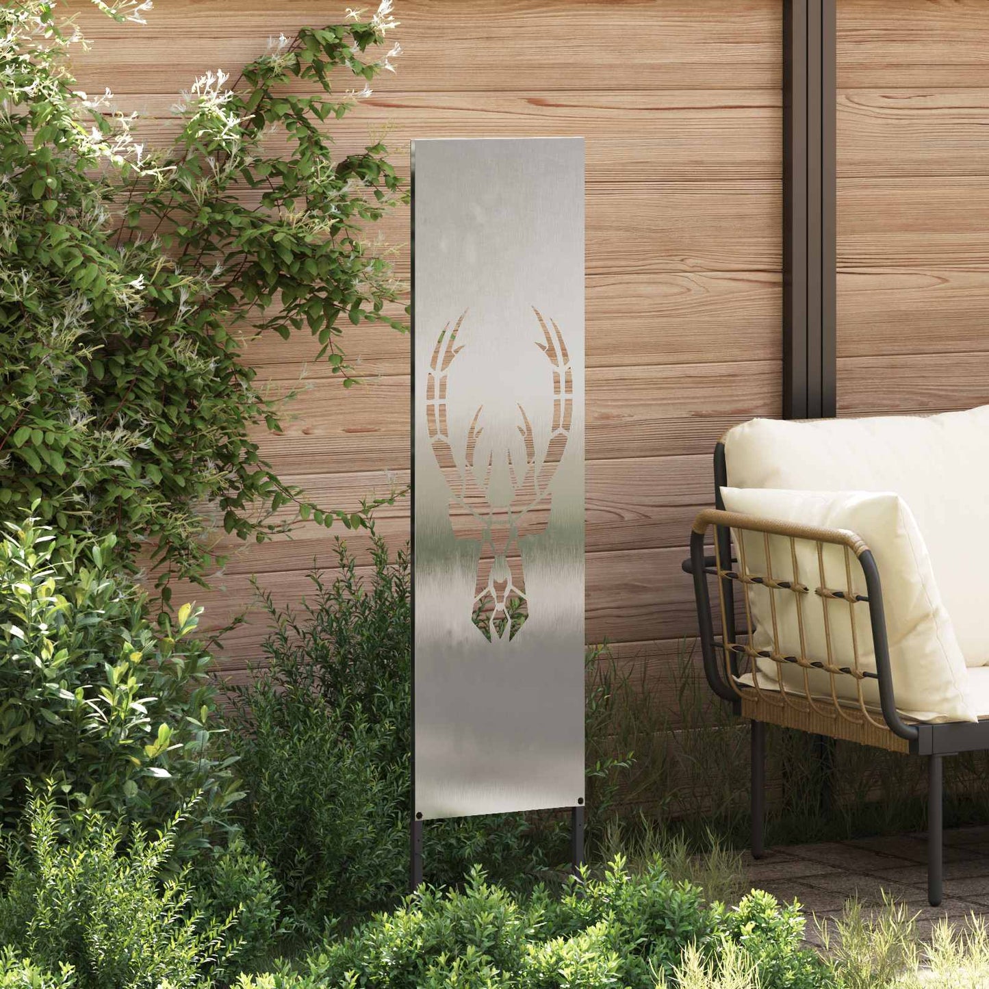 Schermo per privacy in giardino Argento 32 x 140 cm | homemem39