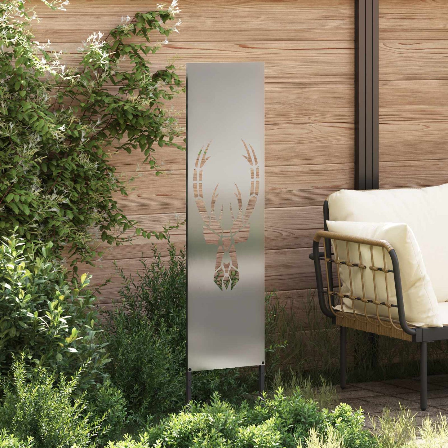 Schermo per privacy in giardino Argento 32 x 140 cm | homemem39