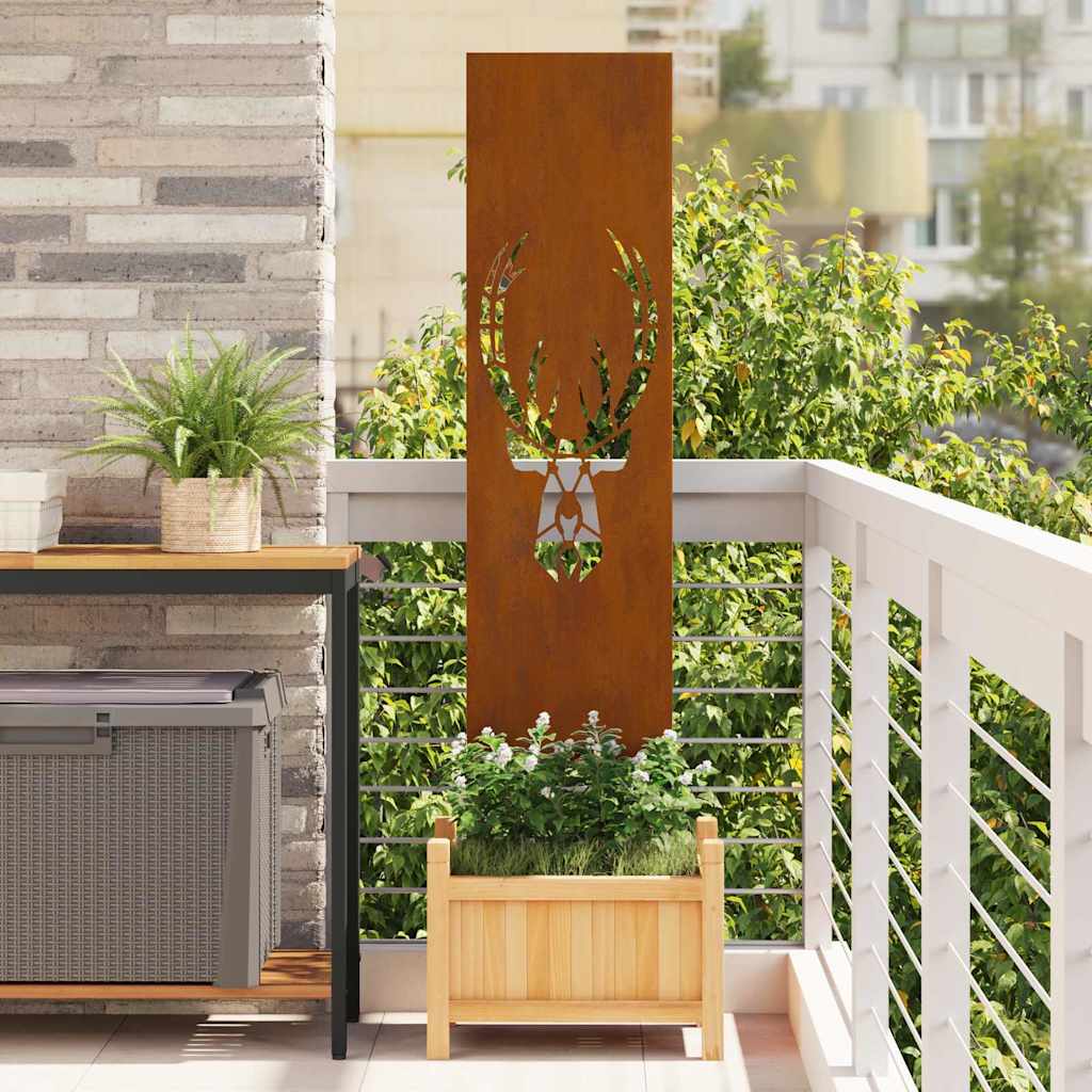 Pannello Decorativo da Giardino Ruggine 32 x 140 cm