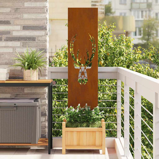 Pannello Decorativo da Giardino Ruggine 32 x 140 cm