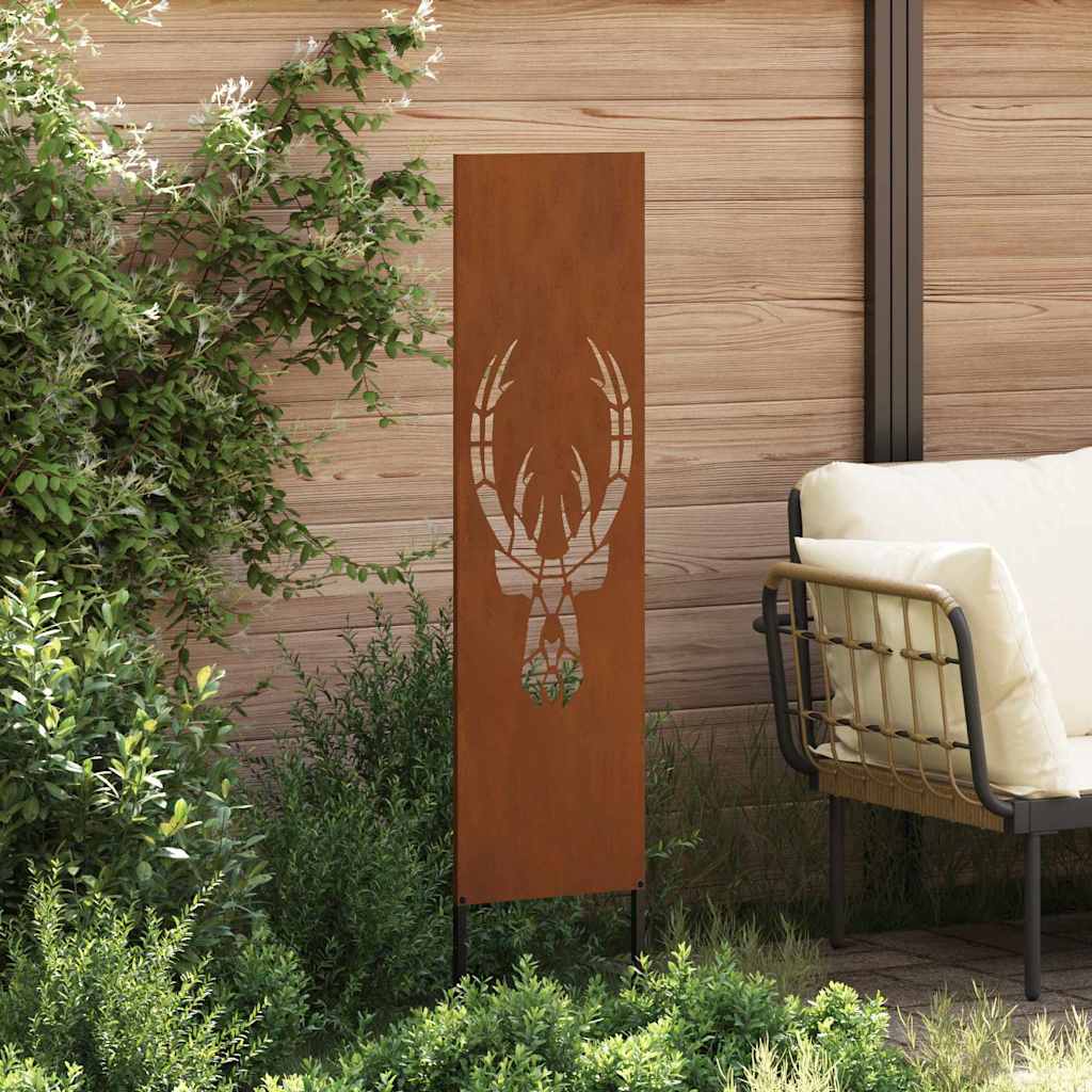 Pannello Decorativo da Giardino Ruggine 32 x 140 cm