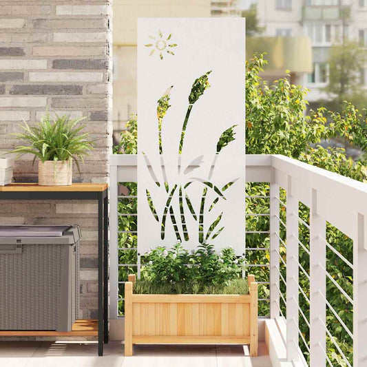 Schermo per privacy in giardino Traforo Bianco 50 x 140 cm
