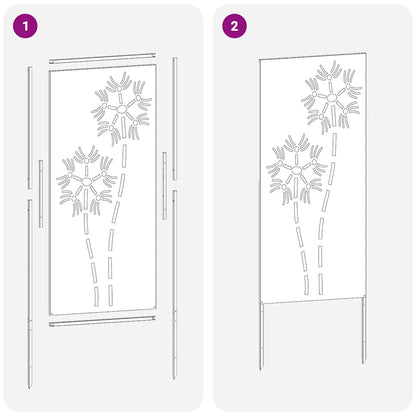 Pannello Decorativo da Giardino Altro Argento 50 x 140 cm