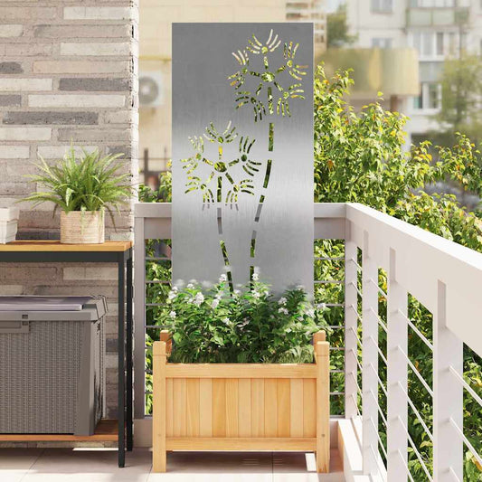 Pannello Decorativo da Giardino Altro Argento 50 x 140 cm