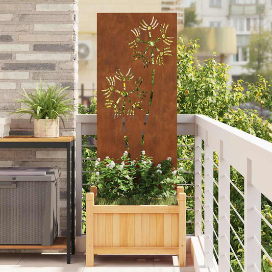 Pannello Decorativo da Giardino Altro Ruggine 50 x 140 cm