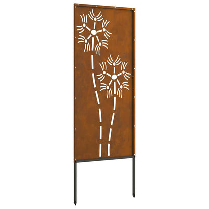 Pannello Decorativo da Giardino Altro Ruggine 50 x 140 cm