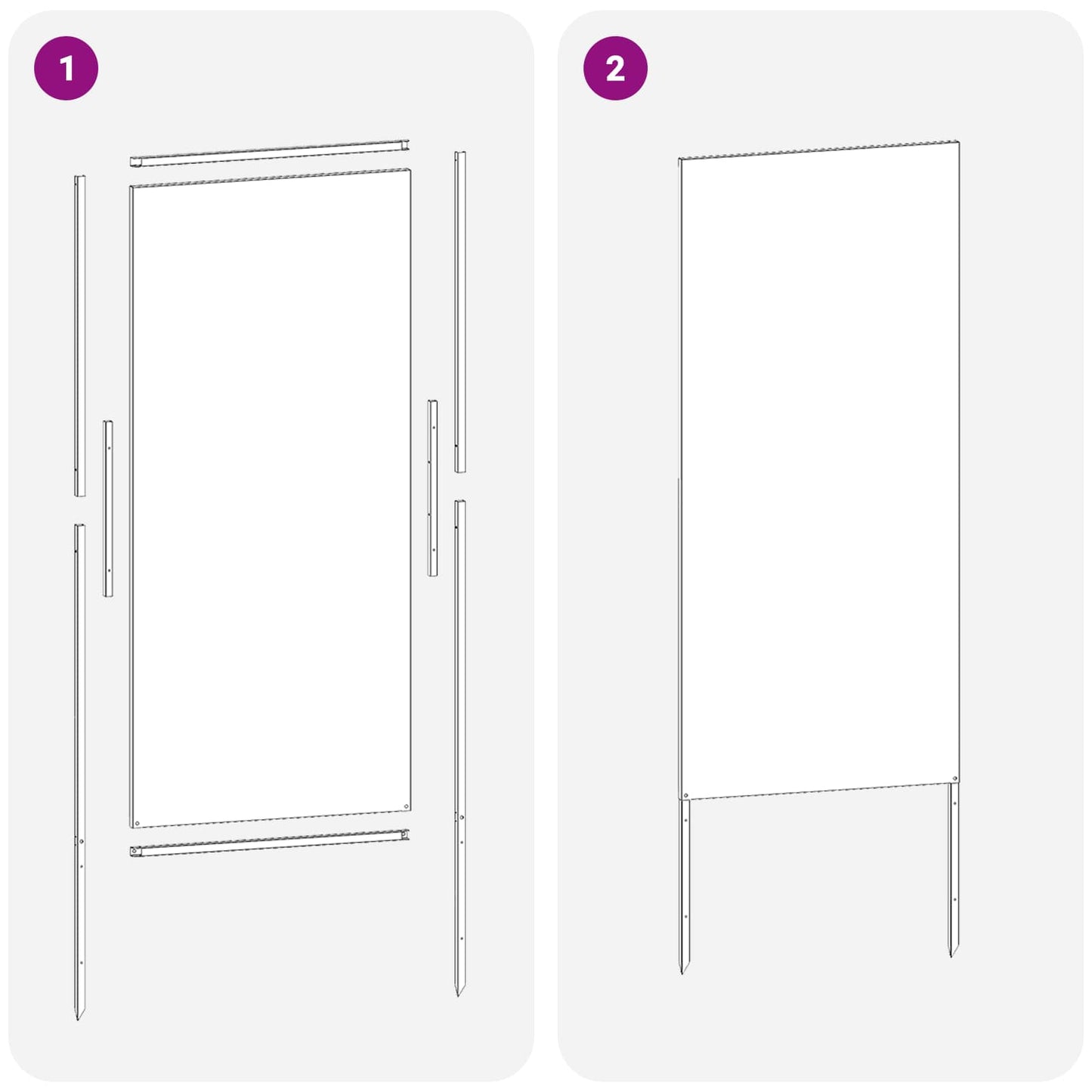 Schermo per privacy in giardino Traforo Bianco 50 x 140 cm