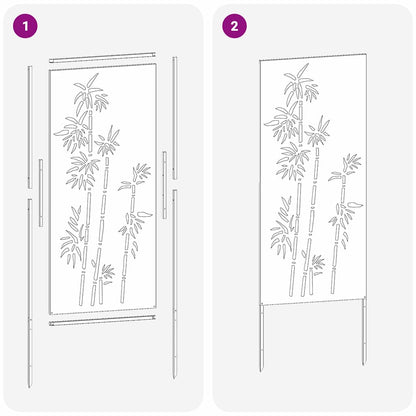 Schermo per privacy in giardino Floreale Argento 50 x 140 cm