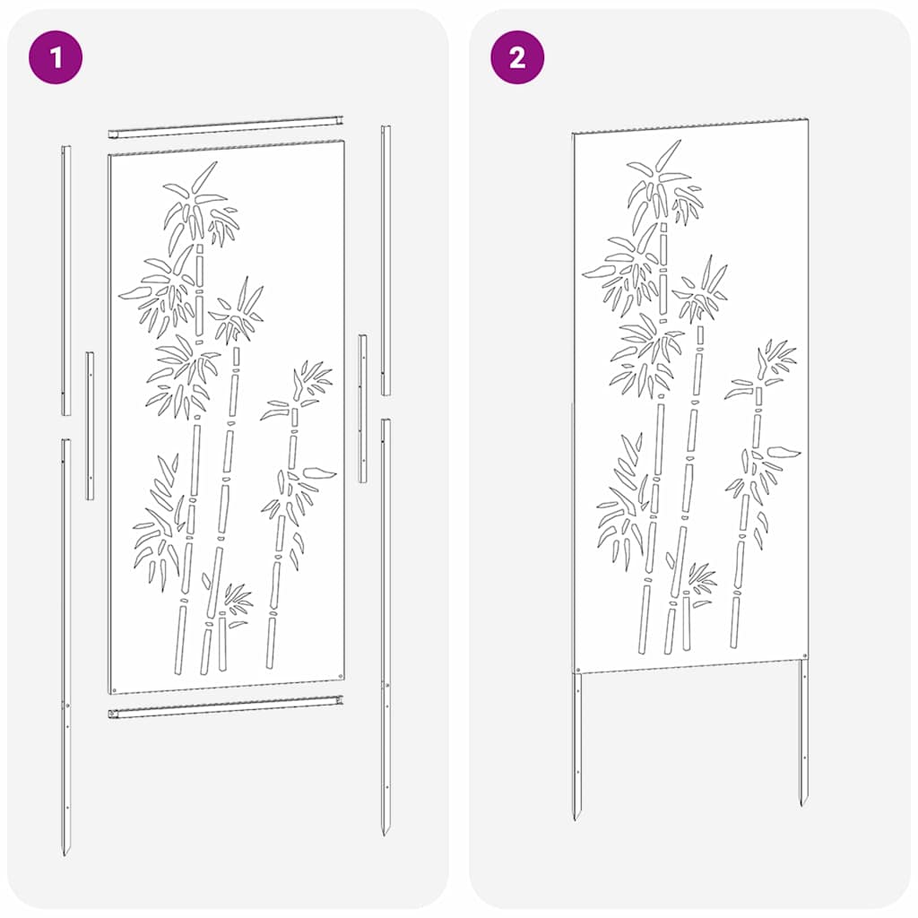 Schermo per privacy in giardino Floreale Argento 50 x 140 cm