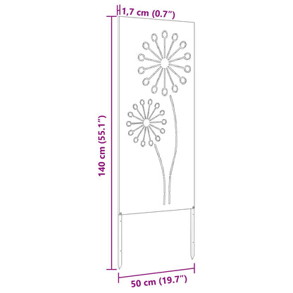 Schermo per privacy in giardino Traforo Bianco 50 x 140 cm | homemem39