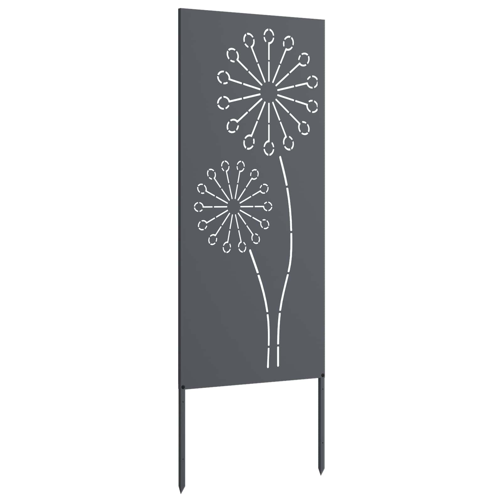 Schermo per privacy in giardino Traforo Antracite 50 x 140 cm | homemem39