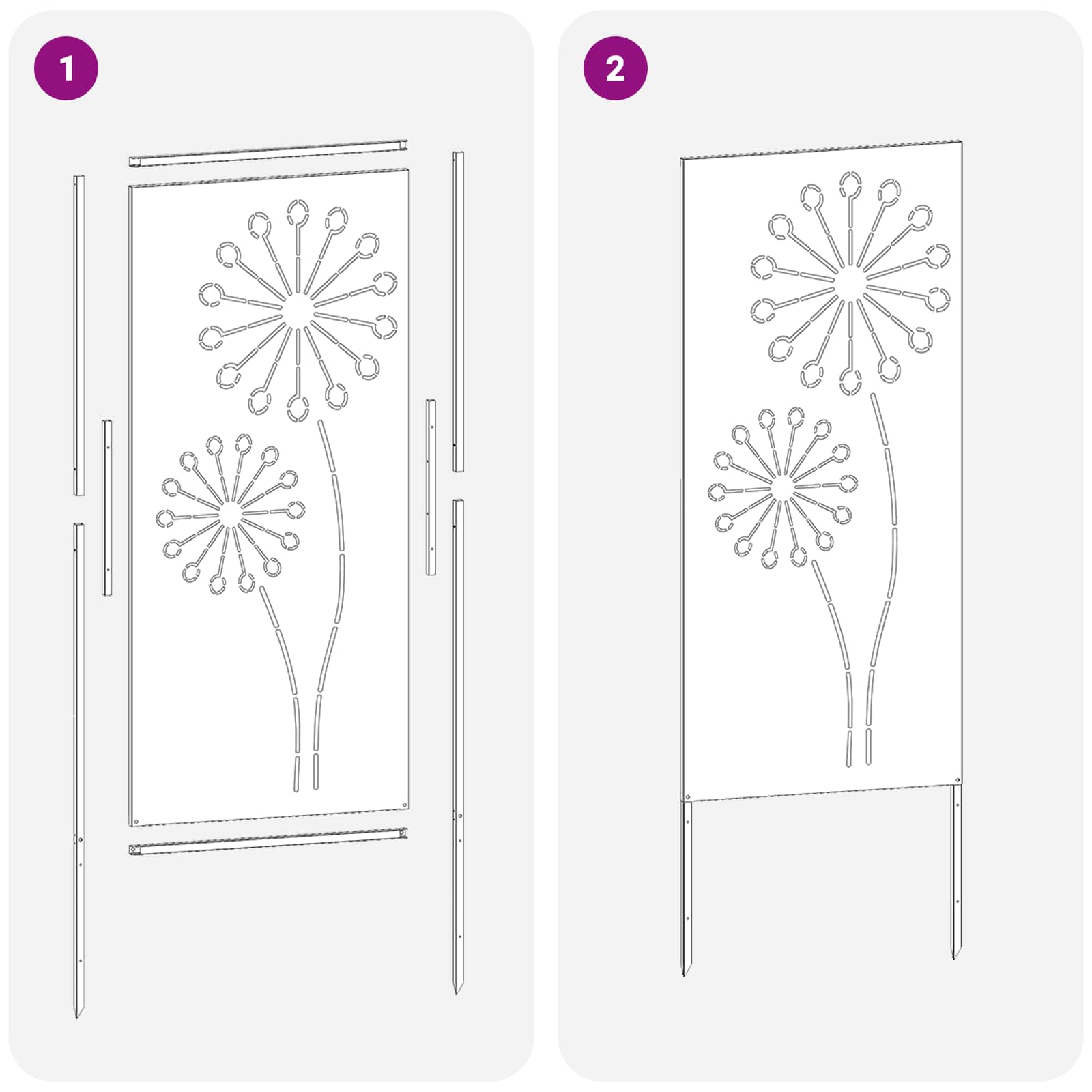 Schermo per privacy in giardino Oliver verde 50 x 140 cm | homemem39