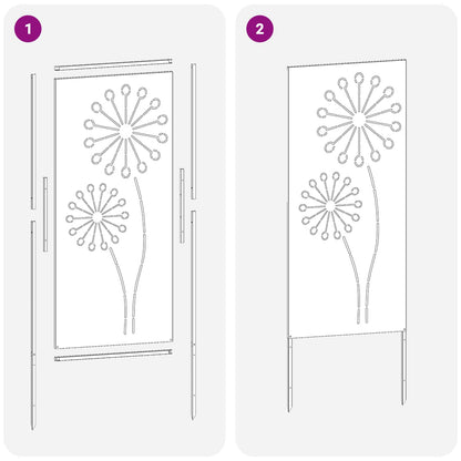 Schermo per privacy in giardino Traforo Argento 50 x 140 cm | homemem39