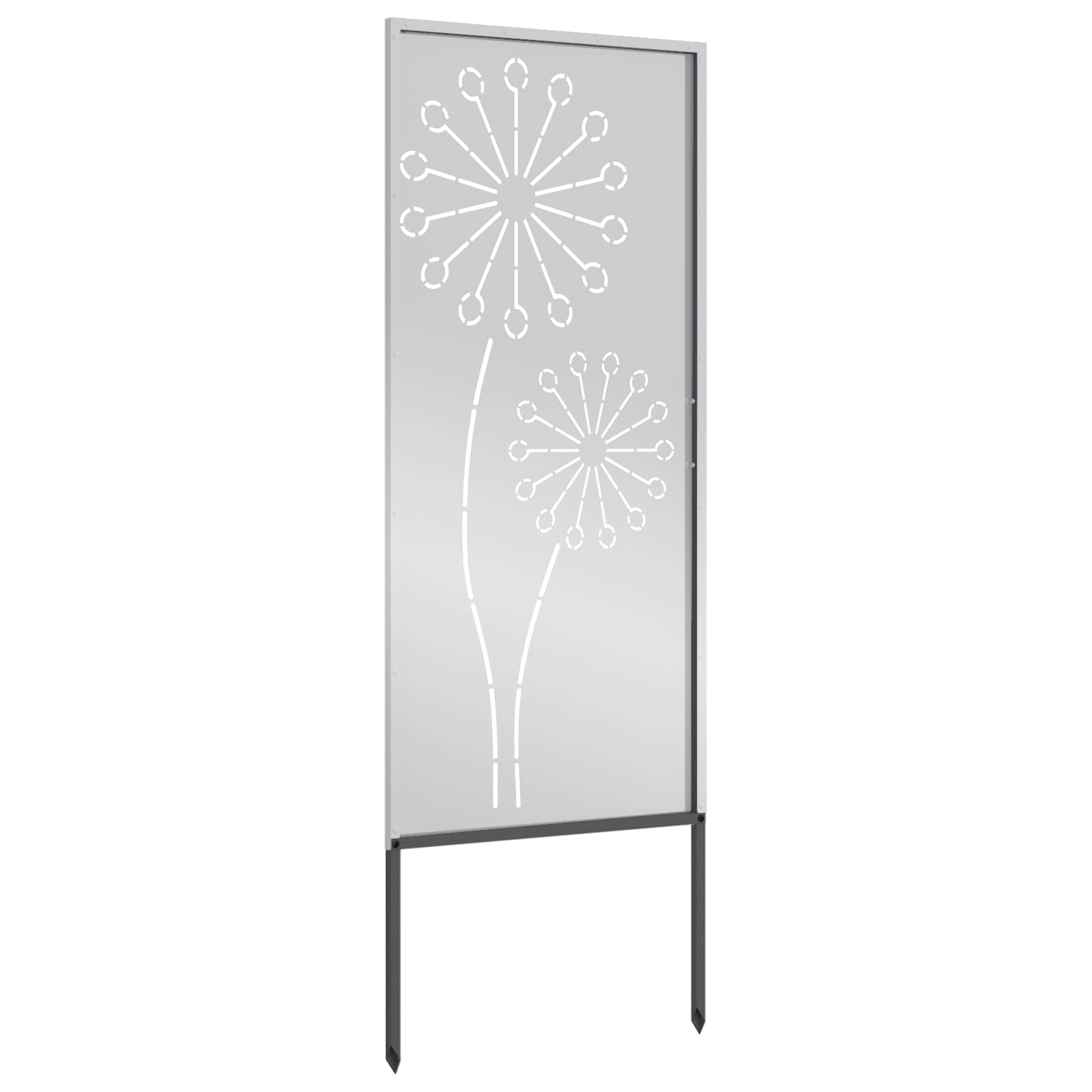 Schermo per privacy in giardino Traforo Argento 50 x 140 cm | homemem39