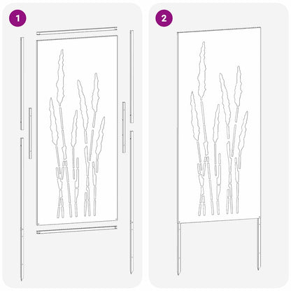 Pannello Decorativo da Giardino Nero 50 x 140 cm