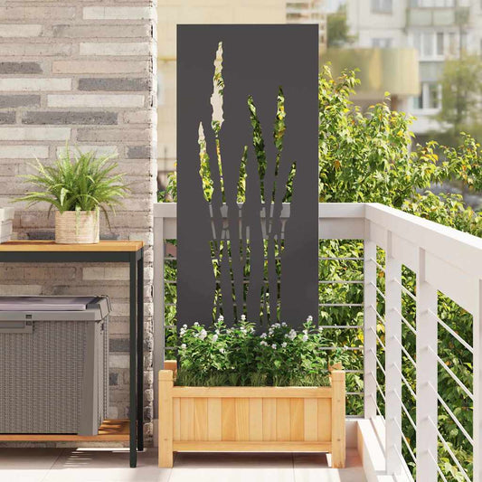 Pannello Decorativo da Giardino Nero 50 x 140 cm