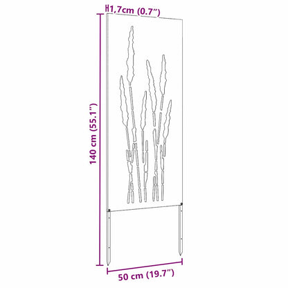 Schermo per privacy in giardino Floreale Antracite 50 x 140 cm